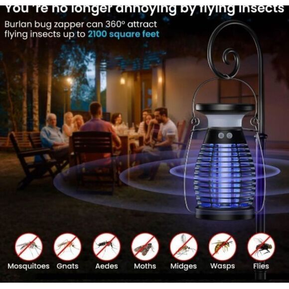 Cordless solar Zapper Rechargeable waterproof - Picture 5 of 5